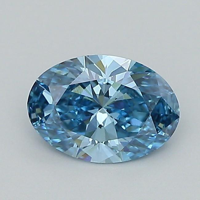 1.55 Ct. Fancy Vivid  Blue Oval Lab Grown Diamond