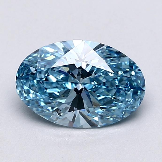 2.00 Ct. Fancy Vivid  Blue Oval Lab Grown Diamond