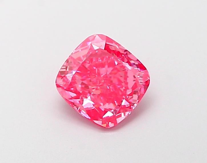1.04 Ct. Fancy Vivid Pink Cushion Lab Grown Diamond