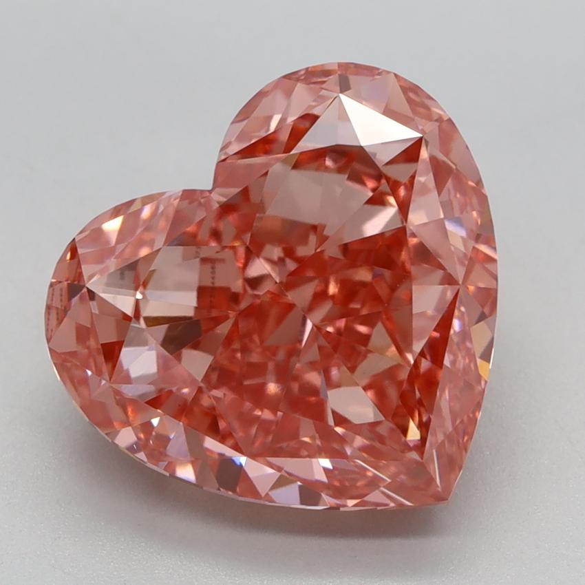 4.57 Ct. Fancy Vivid Pink Heart Lab Grown Diamond