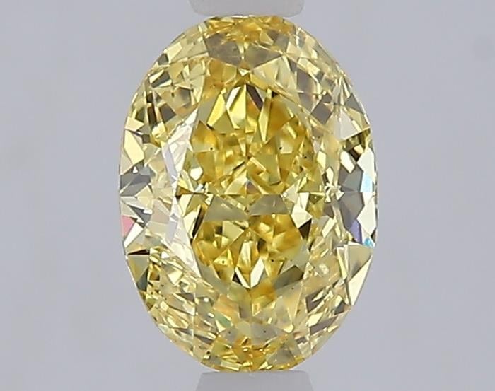 1.03 Ct. Fancy Intense  Yellow Oval Lab Grown Diamond