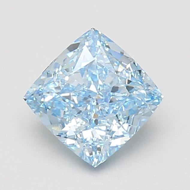 1.52 Ct. Fancy Vivid Blue Cushion Lab Grown Diamond
