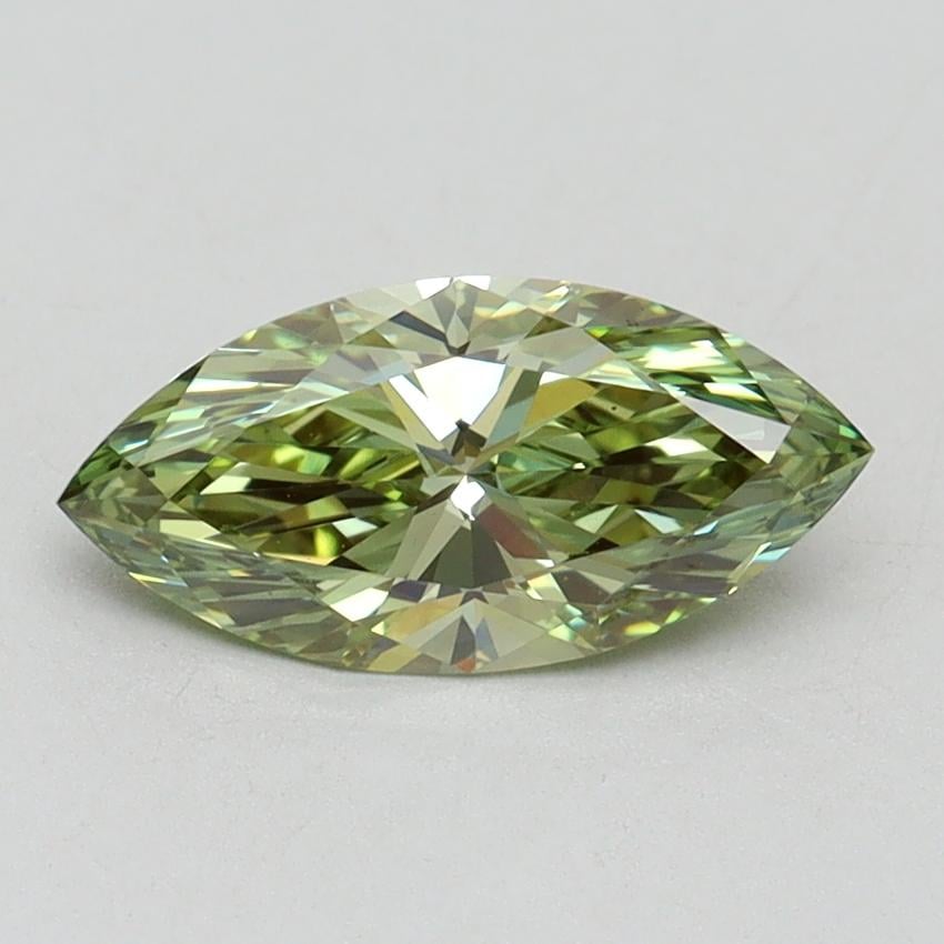 1.00 Ct. Fancy Vivid Green Marquise Lab Grown Diamond