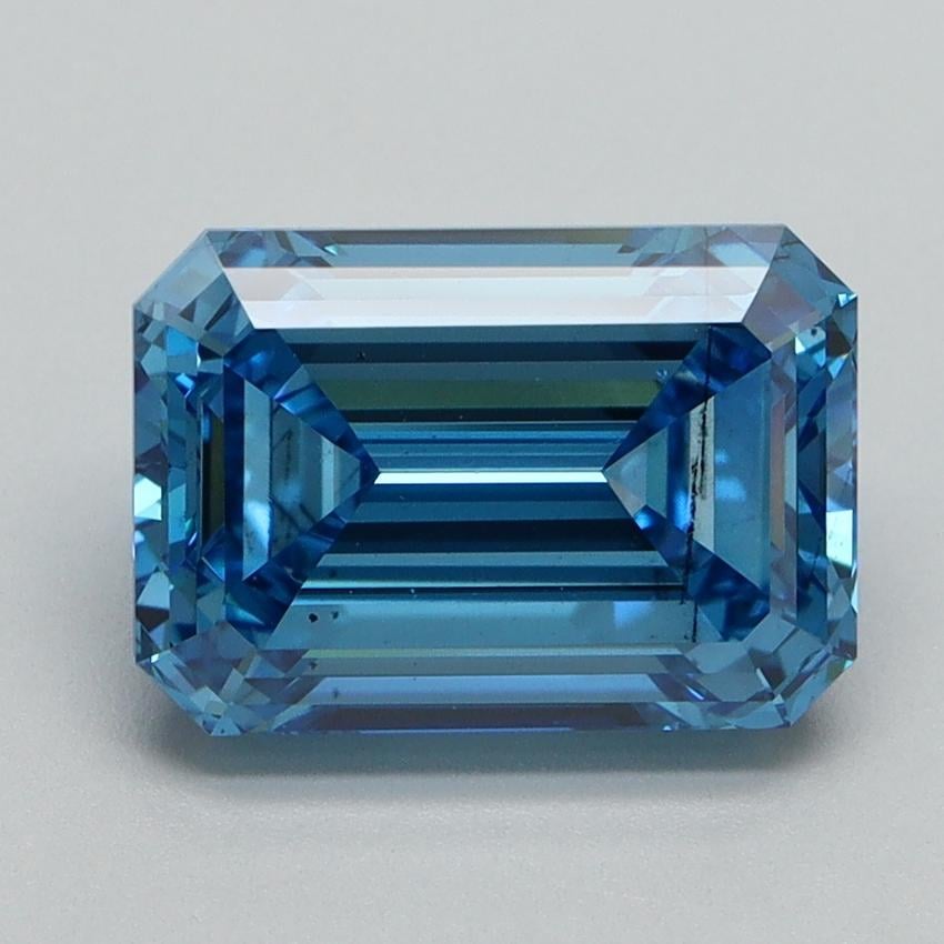 3.09 Ct. Fancy Vivid Blue Emerald Lab Grown Diamond