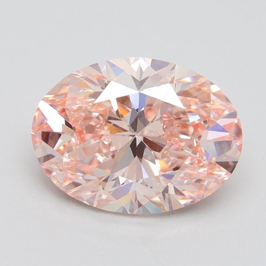 2.50 Ct. Fancy Intense Pink Oval Lab Grown Diamond