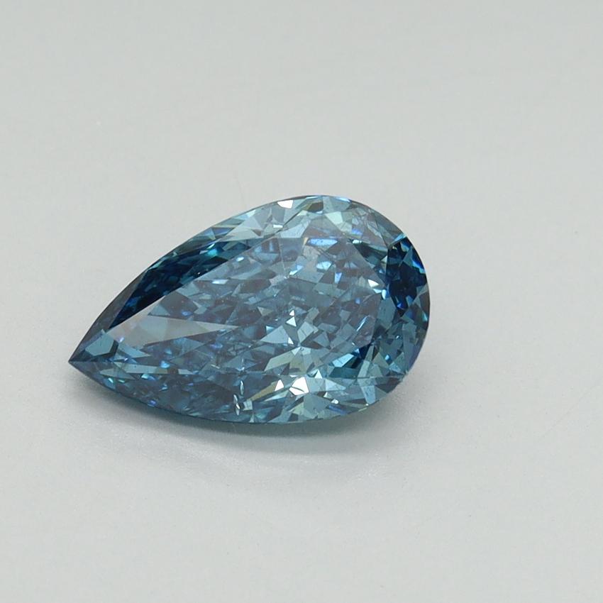 1.22 Ct. Fancy Vivid Blue Pear Lab Grown Diamond