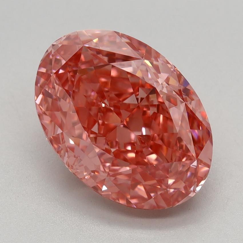 3.10 Ct. Fancy Vivid Pink Oval Lab Grown Diamond