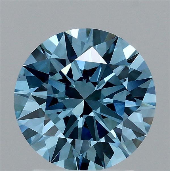 2.00 Ct. Fancy Vivid  Blue Round Lab Grown Diamond