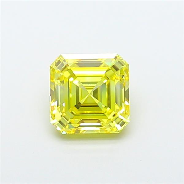 1.12 Ct. Fancy Vivid Yellow Asscher Lab Grown Diamond