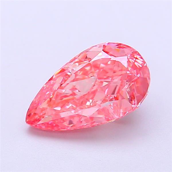 1.36 Ct. Fancy Vivid  Pink Pear Lab Grown Diamond