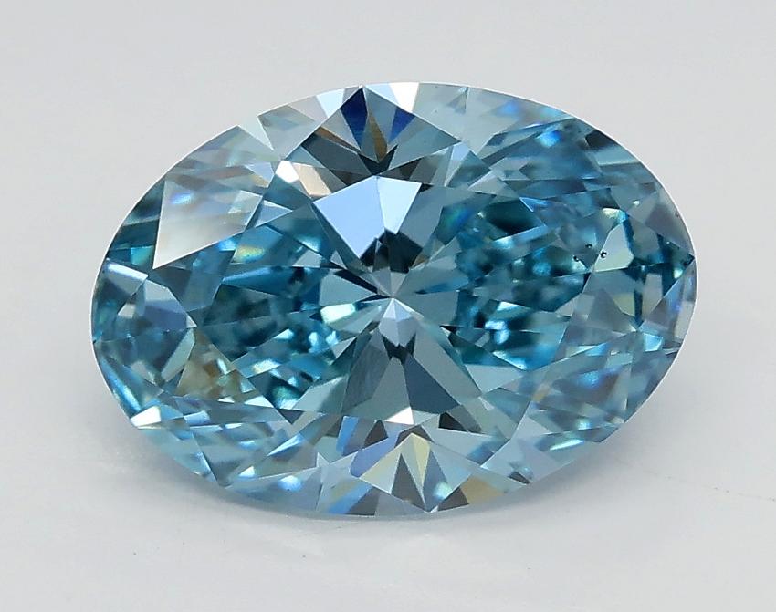 2.01 Ct. Fancy Vivid Blue Oval Lab Grown Diamond