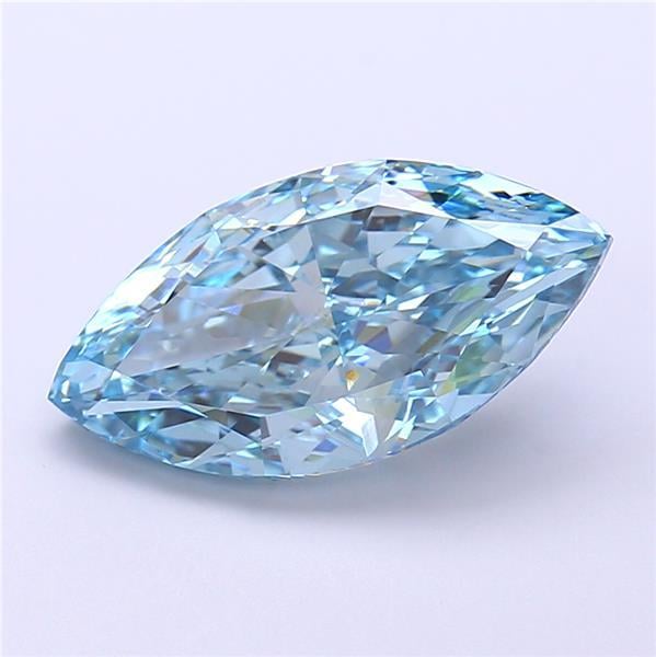 3.62 Ct. Fancy Vivid  Blue Marquise Lab Grown Diamond