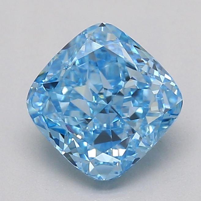 1.03 Ct. Fancy Vivid  Blue Cushion Lab Grown Diamond