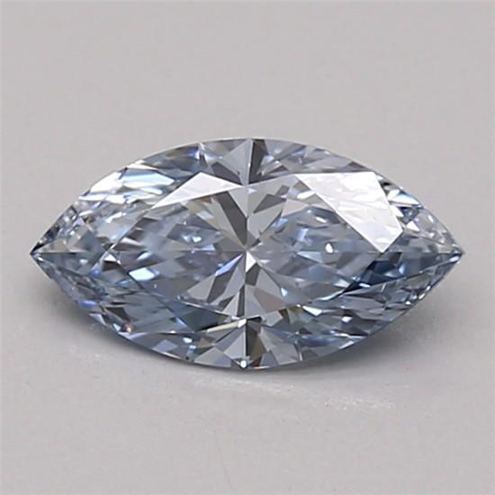 0.57 Ct. Fancy Vivid Blue Marquise Lab Grown Diamond