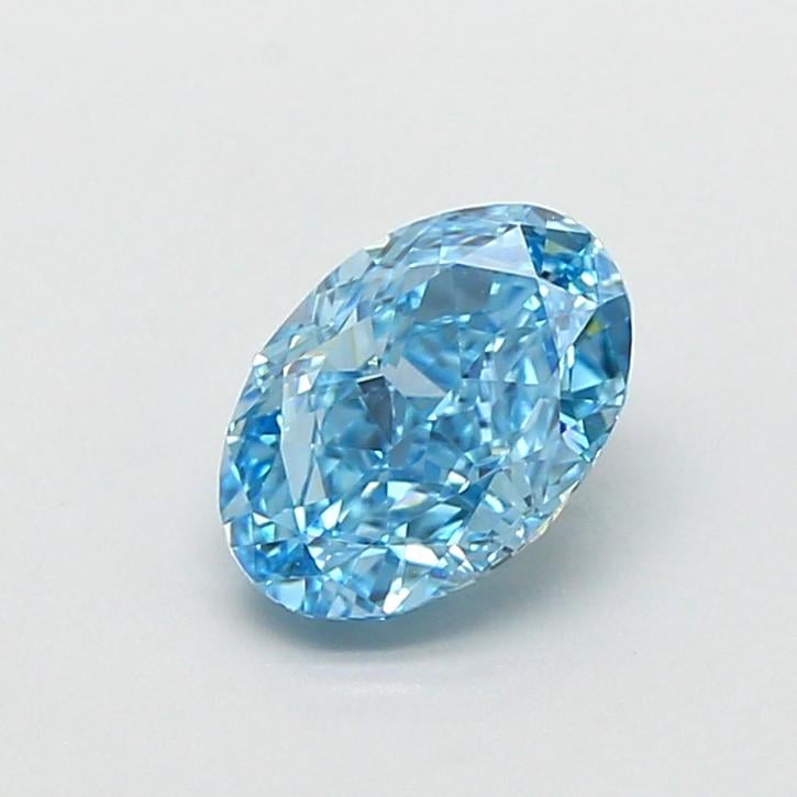 1.06 Ct. Fancy Vivid  Blue Oval Lab Grown Diamond