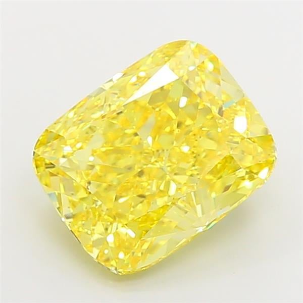 8.75 Ct. Fancy Vivid Yellow Cushion Lab Grown Diamond