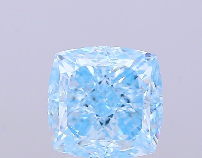 2.53 Ct. Fancy Vivid  Blue Cushion Lab Grown Diamond