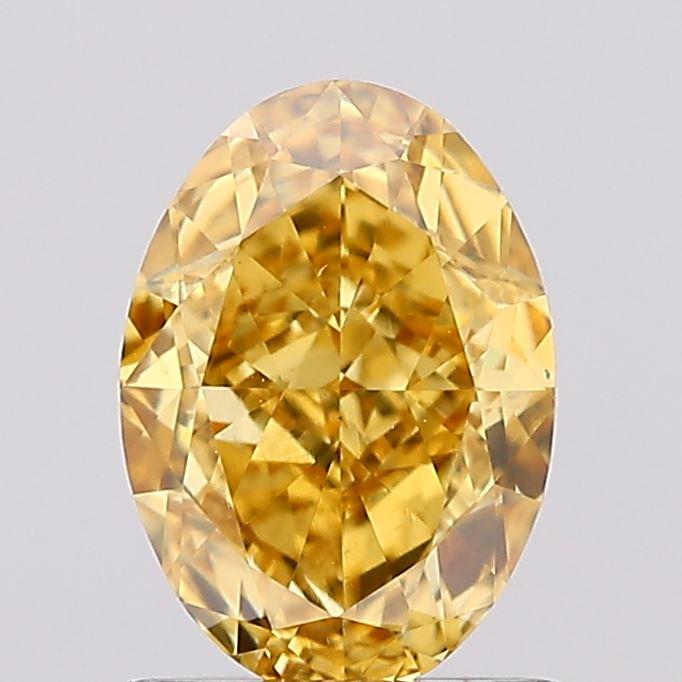 1.19 Ct. Fancy Vivid Yellow Oval Lab Grown Diamond