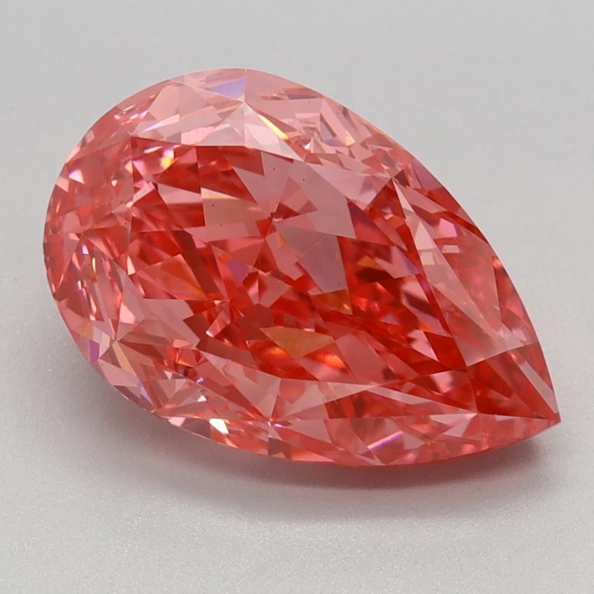 2.74 Ct. Fancy Vivid Pink Pear Lab Grown Diamond