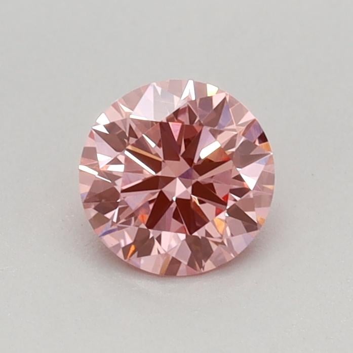 0.37 Ct. Fancy Vivid Pink Round Lab Grown Diamond