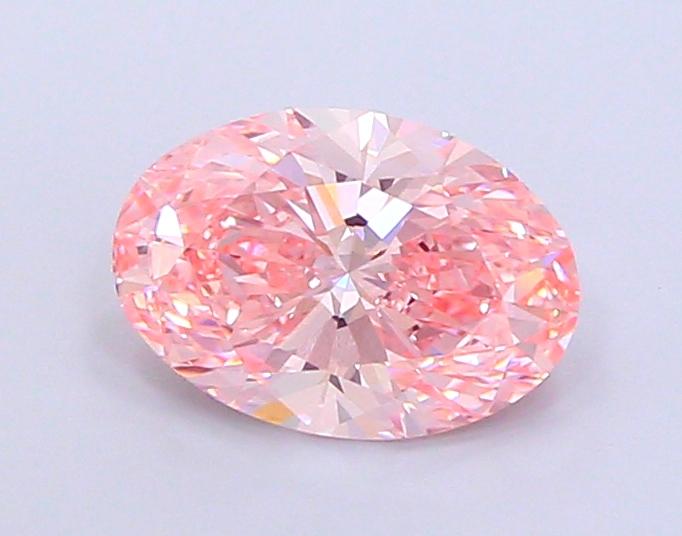 3.52 Ct. Fancy Vivid Pink Oval Lab Grown Diamond