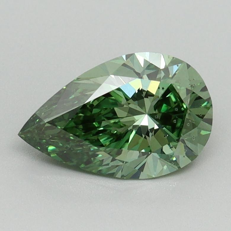 1.05 Ct. Fancy Vivid Green Pear Lab Grown Diamond