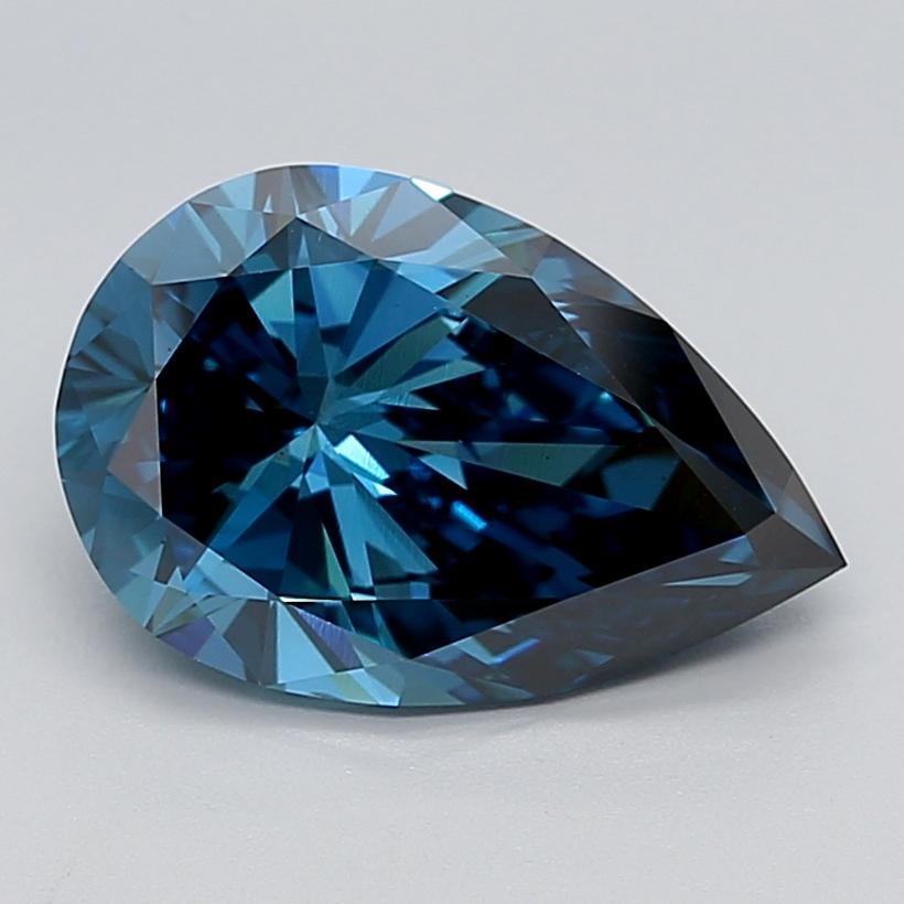 4.00 Ct. Fancy Vivid  Blue Pear Lab Grown Diamond