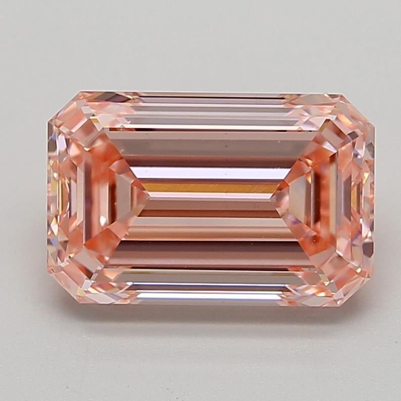 5.02 Ct. Fancy Vivid  Pink Emerald Lab Grown Diamond