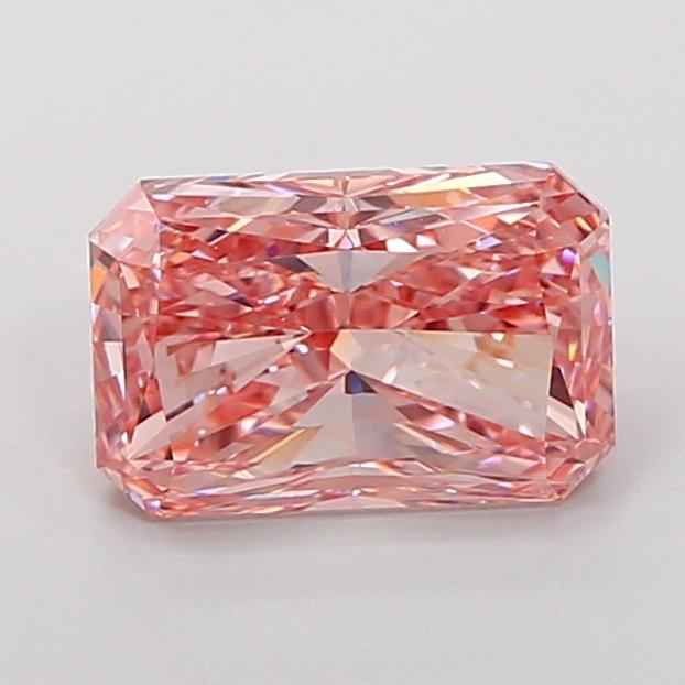 3.55 Ct. Fancy Vivid Pink Radiant Lab Grown Diamond
