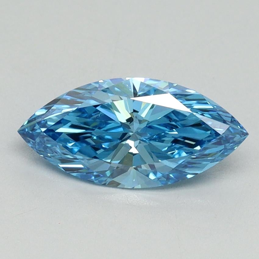 0.90 Ct. Fancy Vivid Blue Marquise Lab Grown Diamond