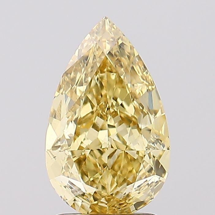 2.28 Ct. Fancy Intense  Yellow Pear Lab Grown Diamond