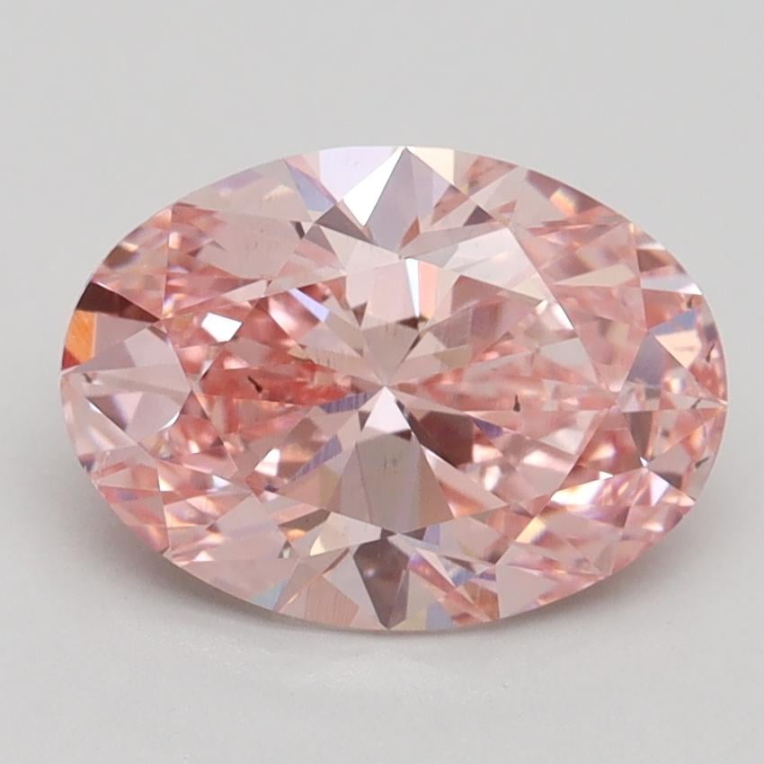 2.20 Ct. Fancy Intense Pink Oval Lab Grown Diamond
