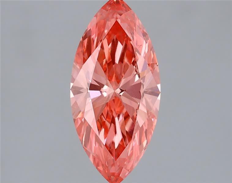 1.11 Ct. Fancy Vivid Pink Marquise Lab Grown Diamond
