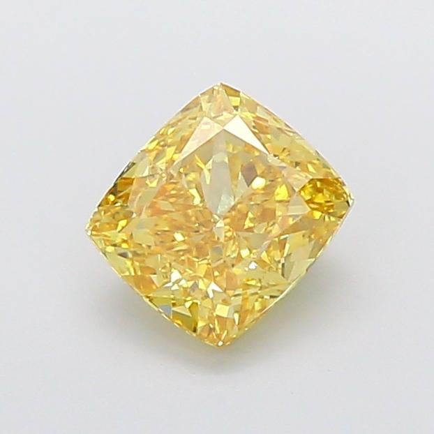 2.02 Ct. Fancy Intense Yellow Cushion Lab Grown Diamond