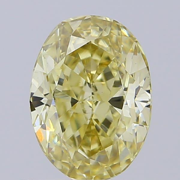 0.90 Ct. Fancy Yellow Oval Lab Grown Diamond