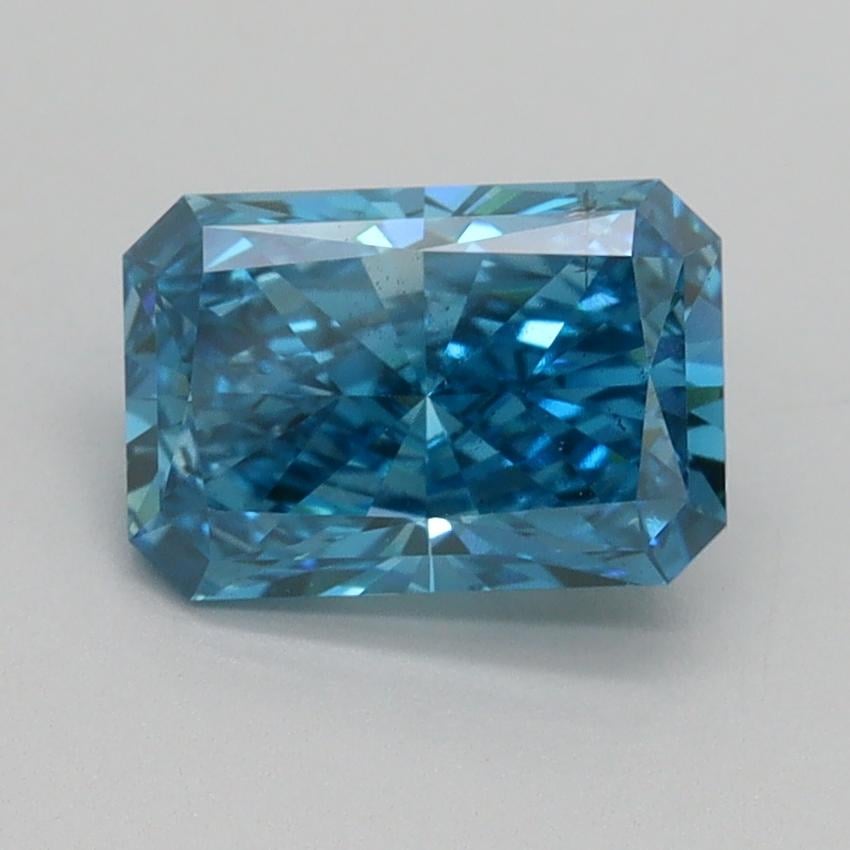 1.50 Ct. Fancy Vivid Malibu Blue Radiant Lab Grown Diamond