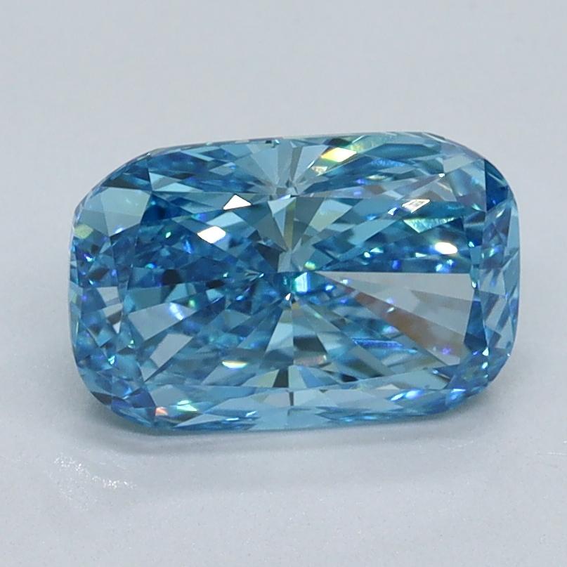 1.50 Ct. Fancy Vivid Malibu Blue Cushion Lab Grown Diamond