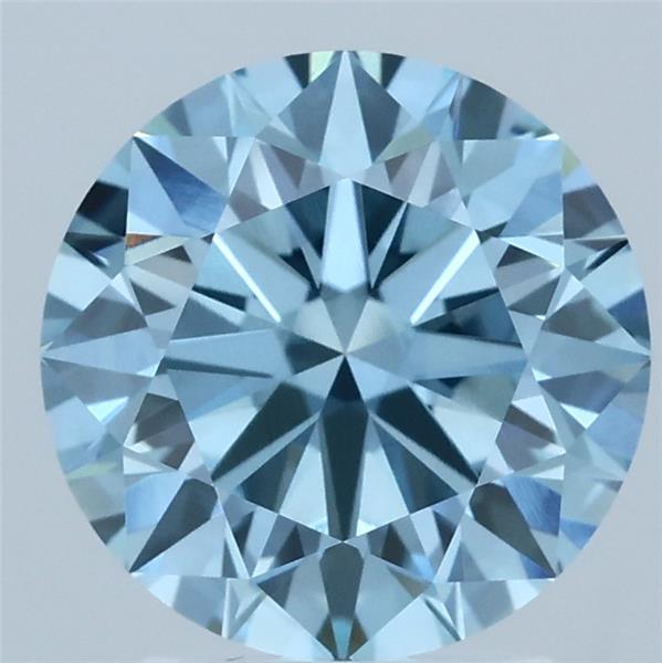 2.58 Ct. Fancy Vivid Blue Round Lab Grown Diamond