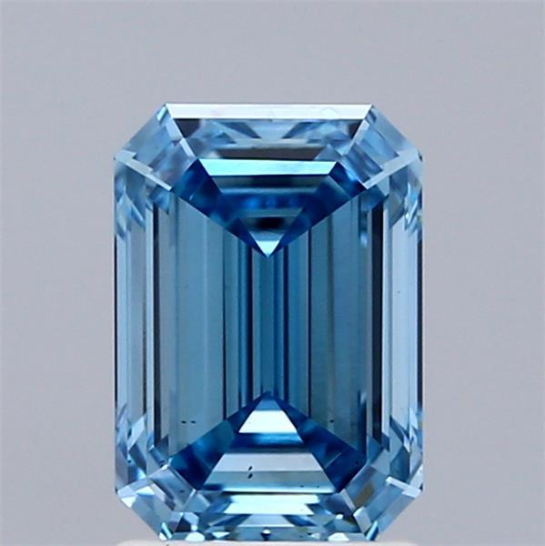 1.73 Ct. Fancy Vivid Blue Emerald Lab Grown Diamond