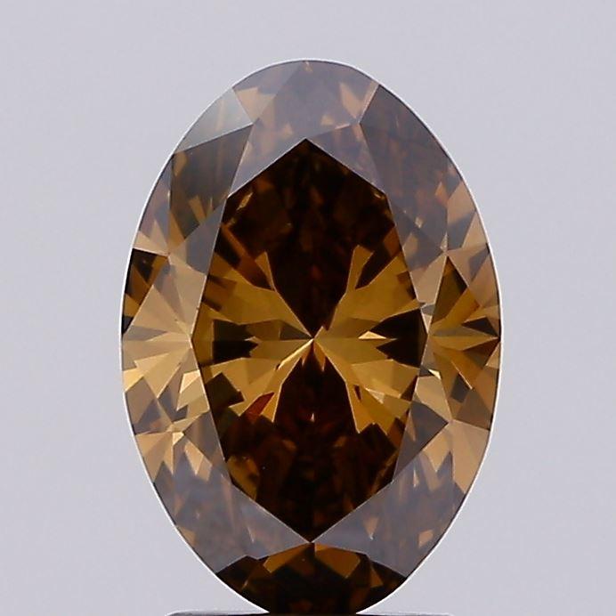 2.50 Ct. Fancy Brown Oval Lab Grown Diamond