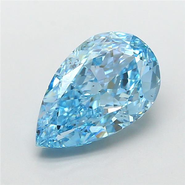2.54 Ct. Fancy Vivid Blue Pear Lab Grown Diamond