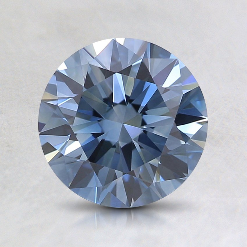 1.36 Ct. Lab Grown Fancy Deep Blue Round  Diamond