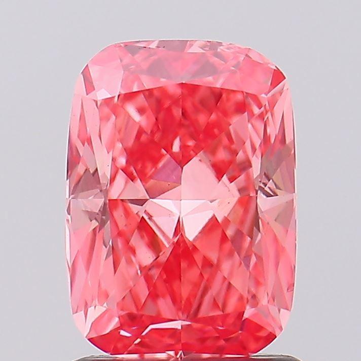1.28 Ct. Fancy Vivid Pink Cushion Lab Grown Diamond