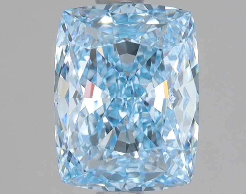 2.11 Ct. Fancy Vivid Blue Cushion Lab Grown Diamond