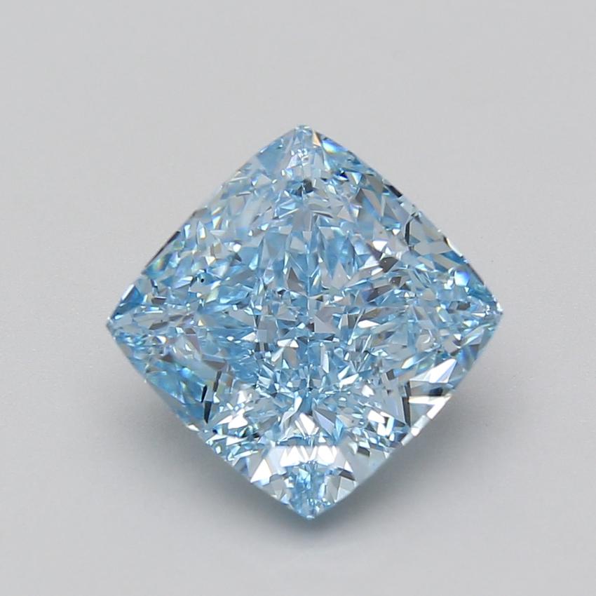 5.04 Ct. Fancy Vivid Blue Cushion Lab Grown Diamond