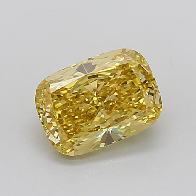 2.33 Ct. Fancy Vivid Yellow Cushion Lab Grown Diamond