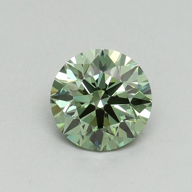 0.65 Ct. Fancy Vivid Green Round Lab Grown Diamond