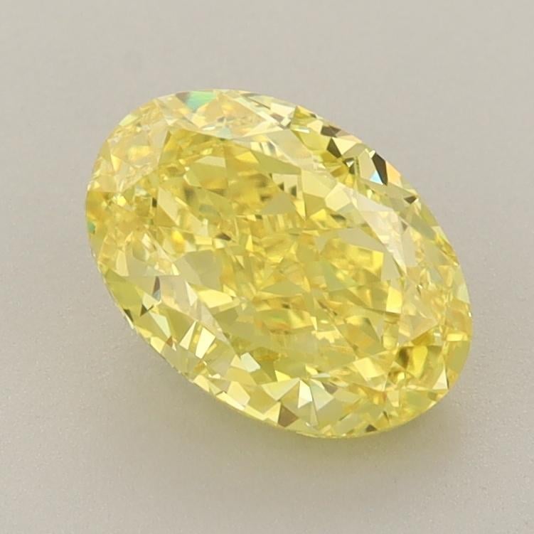 1.62 Ct. Fancy Vivid  Yellow Oval Lab Grown Diamond