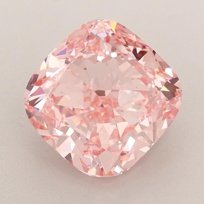 2.73 Ct. Fancy Intense  Pink Cushion Lab Grown Diamond