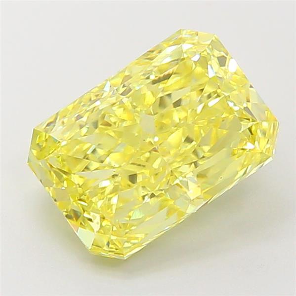 2.71 Ct. Fancy Vivid Yellow Radiant Lab Grown Diamond